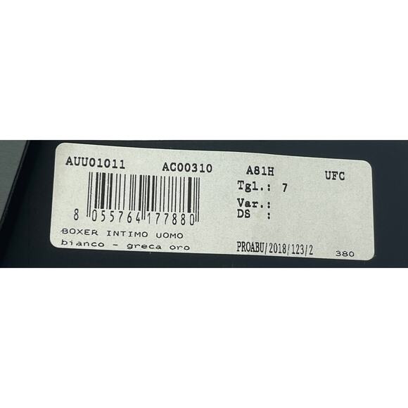 10-16 VERSACE Men's Underwear Boxers White/Gold Size 7/ XL - Picture 10 of 11